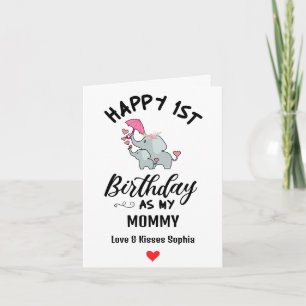 Alles Gute zum 1. Geburtstag als meine Mama mit Ba Feiertagskarte