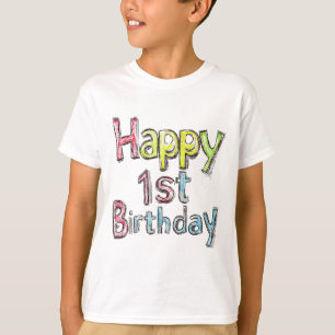 Alles Gute zum 1. Geburtstag – Bunter Geburtstagst T-Shirt