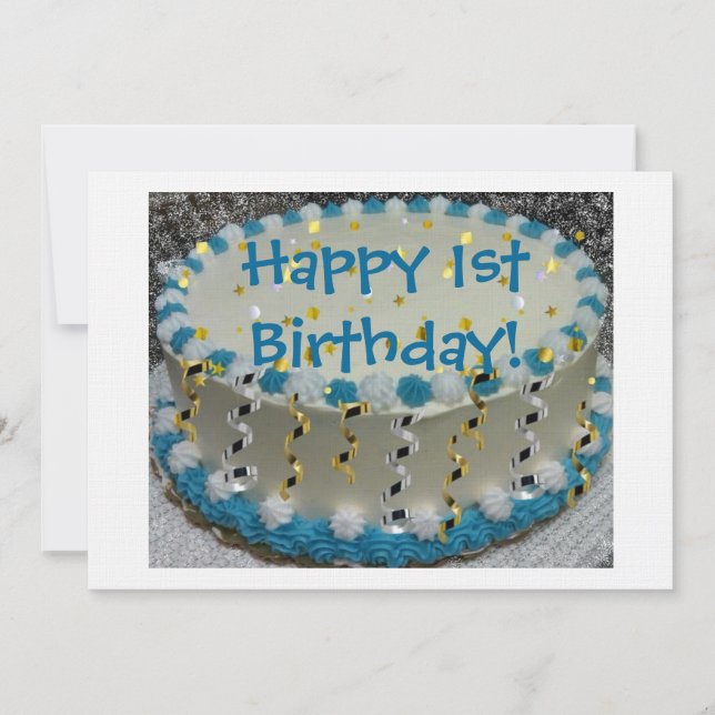 Alles Gute zum 1. Geburtstag! Einladung (Vorderseite)