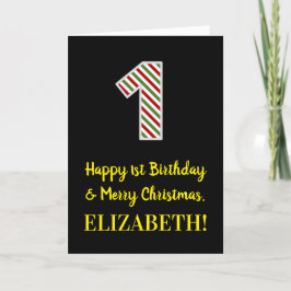 Alles Gute zum 1. Geburtstag & Frohe Weihnachten,  Karte