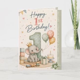Alles Gute zum 1. Geburtstag Grußkarte | Erster Ge Karte