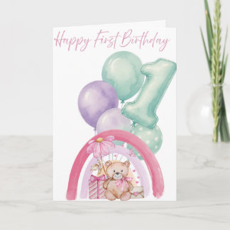 Alles Gute zum 1. Geburtstag Karte