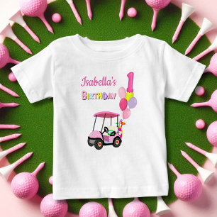Alles Gute zum 1. Geburtstag Polka Dot Pink Girly  Baby T-shirt