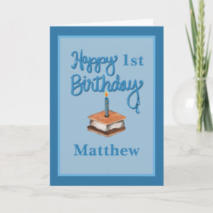Alles Gute zum 1. Geburtstag und viele S'more Gruß Karte