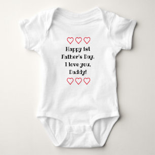 Alles Gute zum 1. Vatertag, Papa, Geschenk des Bab Baby Strampler