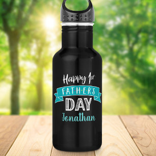 Alles Gute zum 1. Vatertag Türkisbanner Cooler Nam Edelstahlflasche