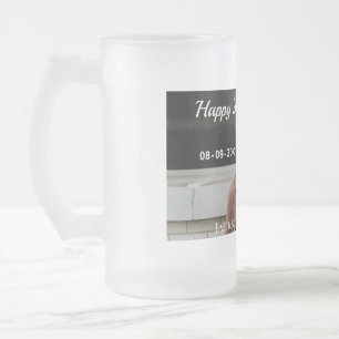 Alles Gute zum 20. Geburtstag einfaches Foto hinzu Mattglas Bierglas