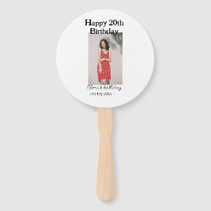 Alles Gute zum 20. Geburtstag Foto modern, schlich Fächer