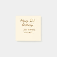 Alles Gute zum 21. Geburtstag braun Pastell Gelb N