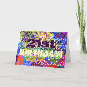 Alles Gute zum 21. Geburtstag! Karte