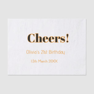 Alles Gute zum 21. Geburtstag Name Datum einfach m Seidenpapier