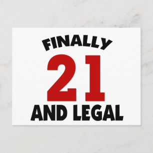 Alles Gute zum 21. Geburtstag Postkarte