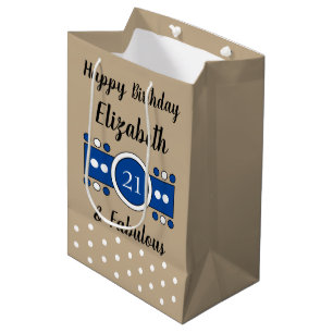 Alles Gute zum 21. Geburtstag und fabelhaftes brau Mittlere Geschenktüte