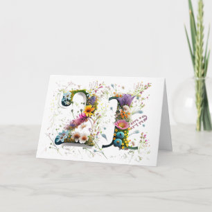 Alles Gute zum 21. Geburtstag Wildblumen Alles Gut Karte