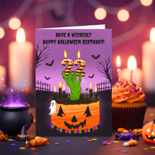 Alles Gute zum 22. Halloween-Geburtstag, Gruselkuc Karte