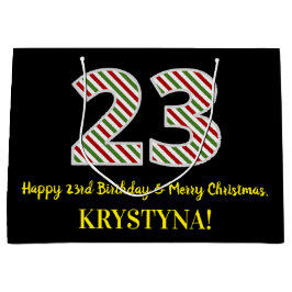Alles Gute zum 23. Geburtstag & Frohe Weihnachten, Große Geschenktüte