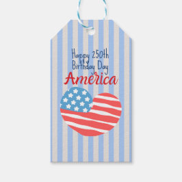 Alles Gute zum 250. Geburtstag Amerika, Flagge Her Geschenkanhänger