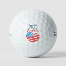 Alles Gute zum 250. Geburtstag Amerika, Flagge Her Golfball