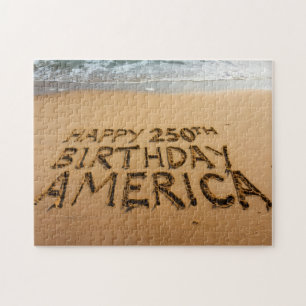 Alles Gute zum 250. Geburtstag Amerika In den Sand Puzzle