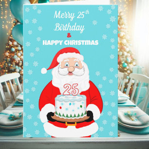Alles Gute zum 25. Geburtstag Weihnachten Weihnach Karte