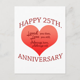 Alles Gute zum 25. Jubiläum Postkarte