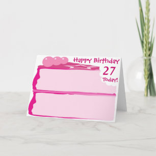 Alles Gute zum 27. Geburtstag Karte