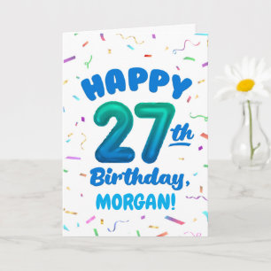 Alles Gute zum 27. Geburtstag Karte mit individuel