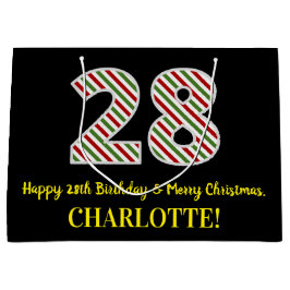 Alles Gute zum 28. Geburtstag & Frohe Weihnachten, Große Geschenktüte