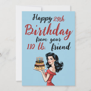 Alles Gute zum 29. Geburtstag von Ihrem 110 lb Fre Einladung