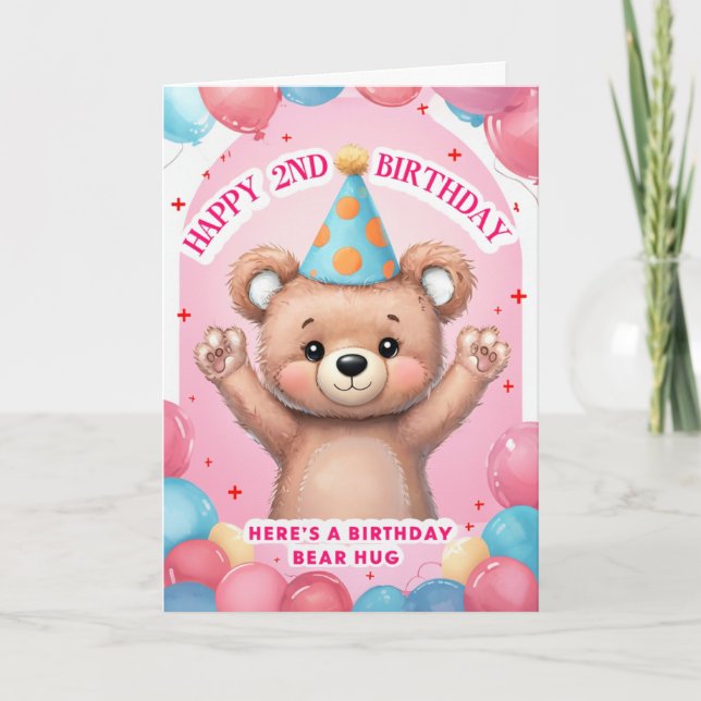Alles Gute zum 2. Geburtstag Karte (Vorderseite)