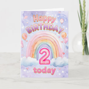 Alles Gute zum 2. Geburtstag Karte