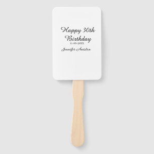 Alles Gute zum 30. Geburtstag hinzufügen Name Datu Fächer