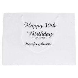 Alles Gute zum 30. Geburtstag hinzufügen Name Datu Große Geschenktüte