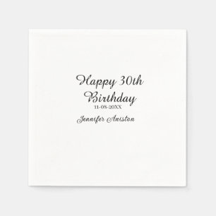 Alles Gute zum 30. Geburtstag hinzufügen Name Datu Serviette