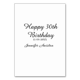 Alles Gute zum 30. Geburtstag hinzufügen Name Datu Tischnummer