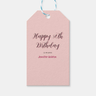 Alles Gute zum 30. Geburtstag Name Datum stilvoll Geschenkanhänger