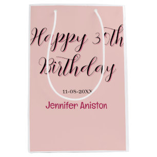 Alles Gute zum 30. Geburtstag Name Datum stilvoll  Mittlere Geschenktüte