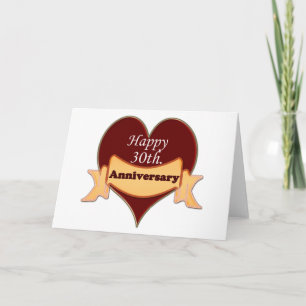 Alles Gute zum 30. Jahrestag Karte