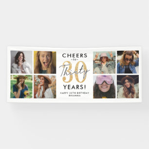 Alles Gute zum 30er Geburtstag Goldene Foto-Geburt Banner