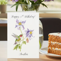 Alles Gute zum 33. Geburtstag Columbine mit Kolibr