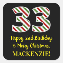Alles Gute zum 33. Geburtstag & Frohe Weihnachten,