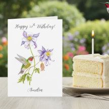 Alles Gute zum 34. Geburtstag Columbine mit Kolibr