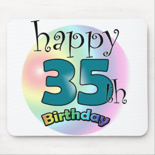 Alles Gute zum 35. Geburtstag (blauw) Mousepad