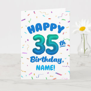Alles Gute zum 35. Geburtstag Karte mit individuel