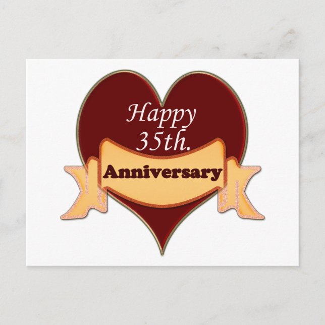 Alles Gute zum 35. Jahrestag Postkarte (Vorderseite)