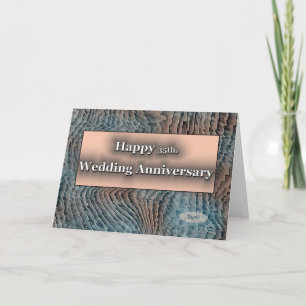 Alles Gute zum 35. Korallenhochzeit Karte