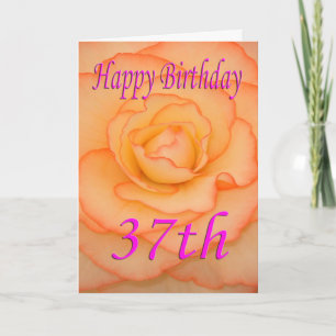 Alles Gute zum 37. Geburtstag Blume Karte