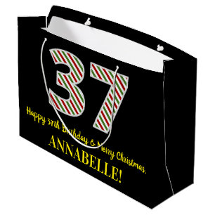Alles Gute zum 37. Geburtstag & Frohe Weihnachten, Große Geschenktüte