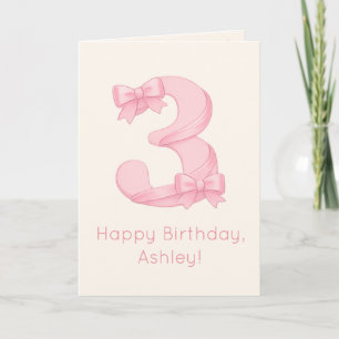 Alles Gute zum 3. Geburtstag Personalisierte Baby Karte