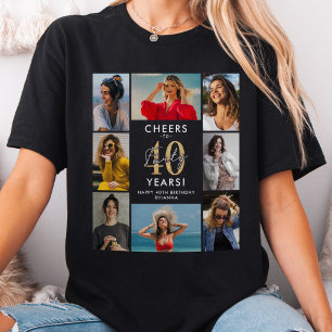 Alles Gute zum 40. Geburtstag Foto-Collage T-Shirt